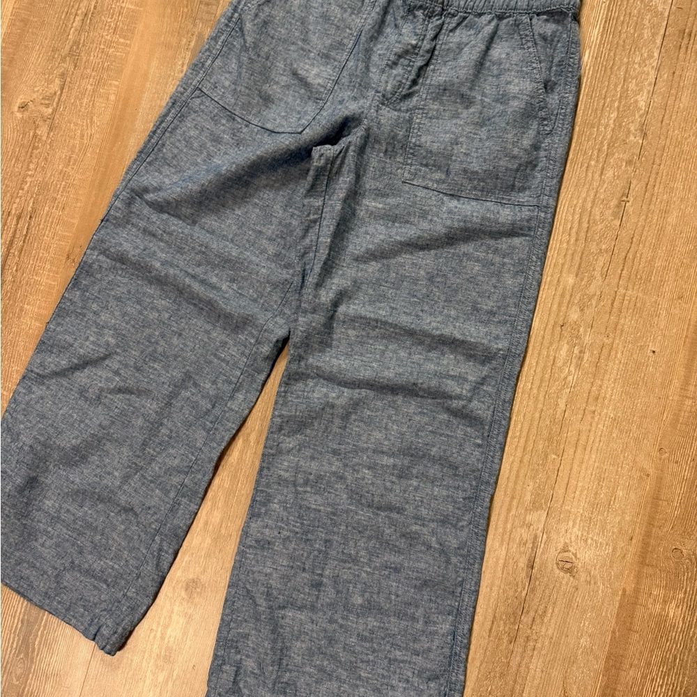 St. John's Bay Wide Leg Linen-Blend Pants in Chambray Blue